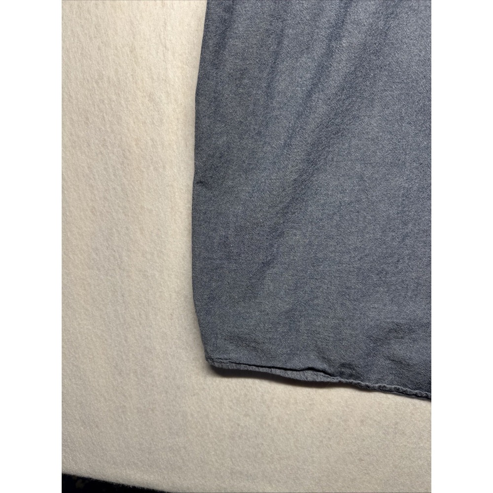 Wrangler Mens Blue Chambray Short Sleeve Button Down Shirt 2XL Cotton Workwear - Picture 5 of 14